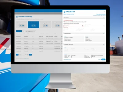 Mainfreight's online booking system for Container Cartage