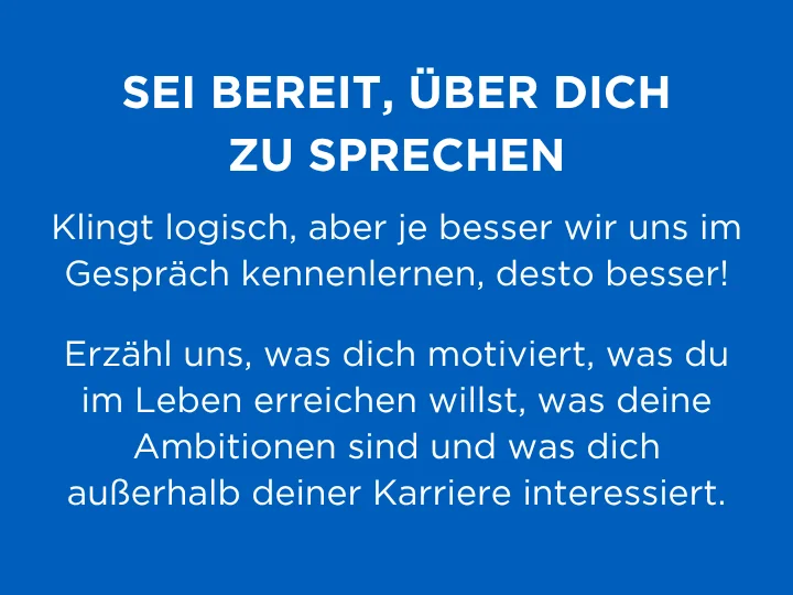 Sprich über dich selbst