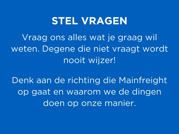 STEL VRAGEN