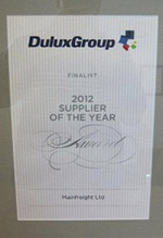 2012 Dulux Supplier of the Year Award Finalist