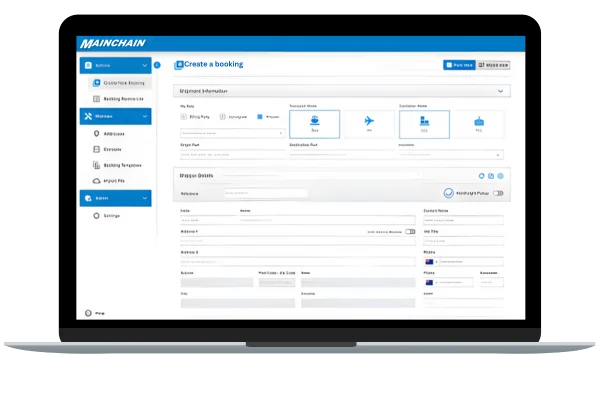 Make a shipment booking through Mainfreight - Shipment Books dashboard