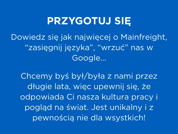 Sprawdź nas i dobrze przygotuj się do rozmowy