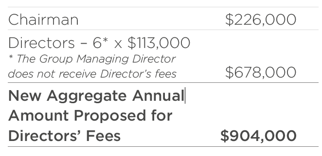 Directors Fees Breakdown