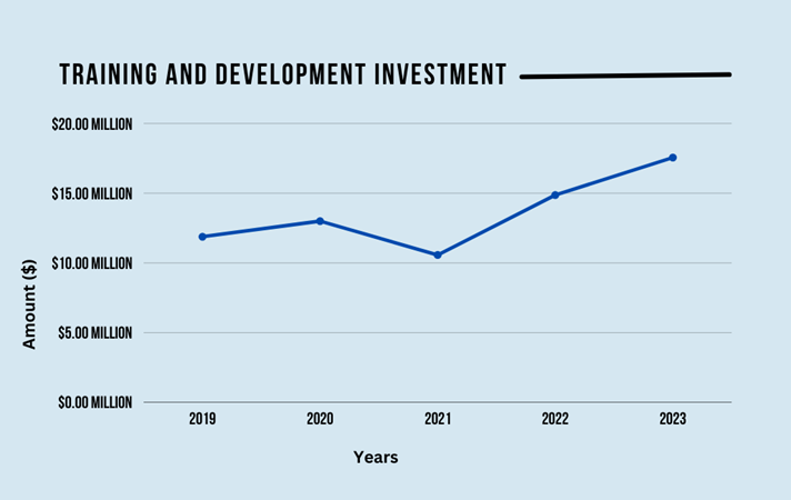 Mainfreight Training investment graph 
