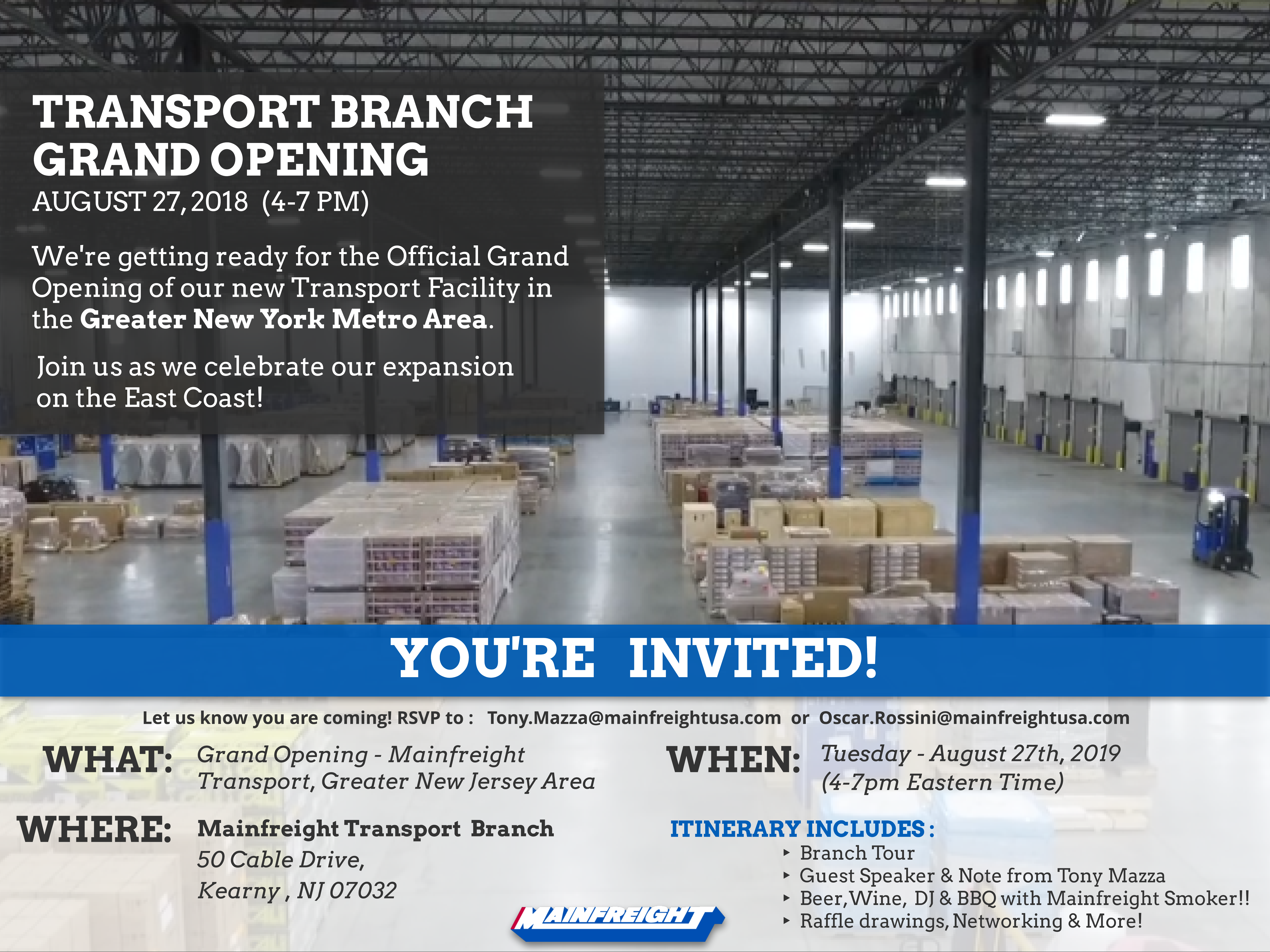 Newark Transport Branch  Grand Opening Invite 
