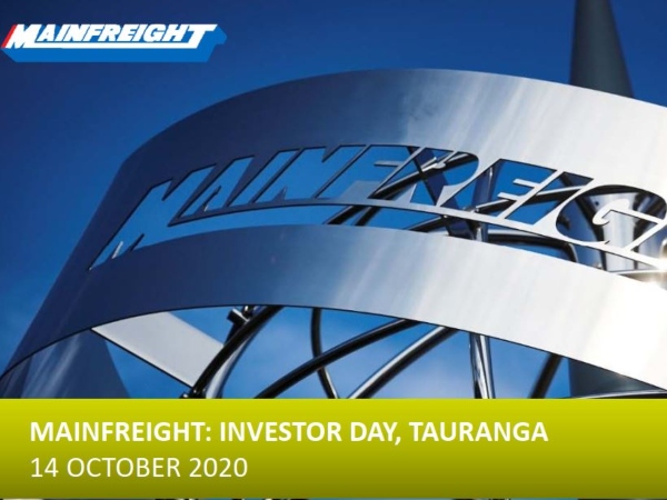 Investor Update - Investor Day 14 Oct 2020 